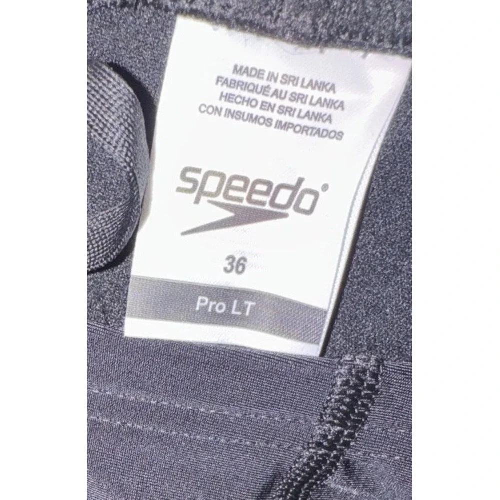Speedo Black Anthracite Pro LT Jammer Swim Competition Shorts Mens Size 36 New